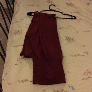 Amelia James palazzo pants maroon size small